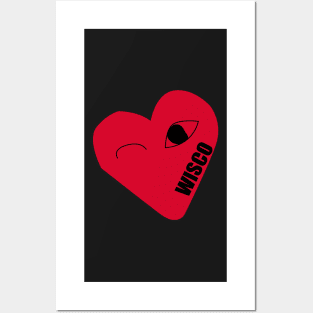 wisco heart Posters and Art